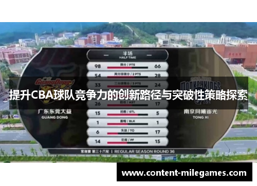 提升CBA球队竞争力的创新路径与突破性策略探索